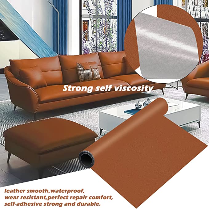 INF Self-Adhesive Repair Patch Faux Leather 50x138 cm Light Brown โ image 4