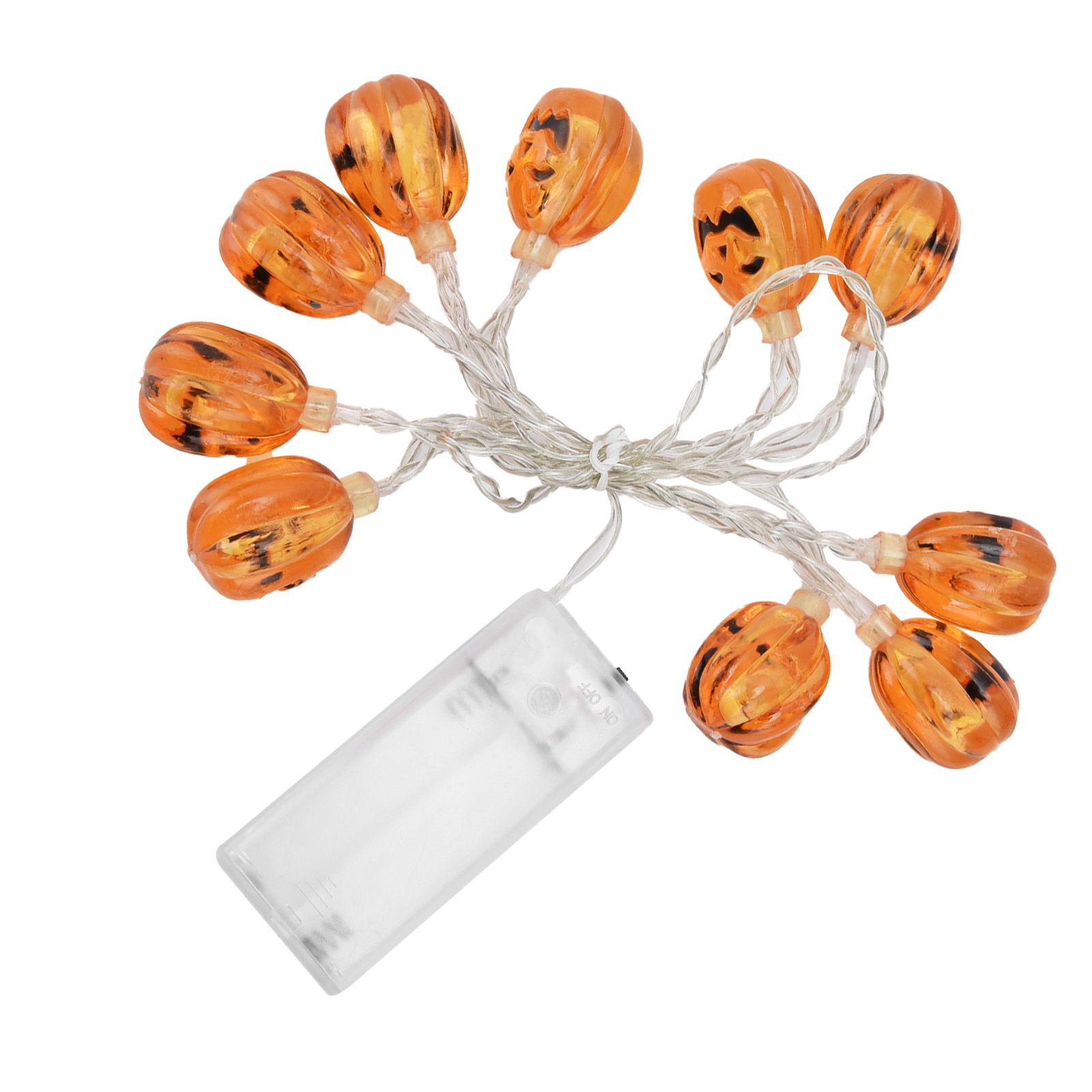 10LED Pumpkin String Lights Battery Operated Halloween Decorative Lamp for Home Yard Festival Party — image 5