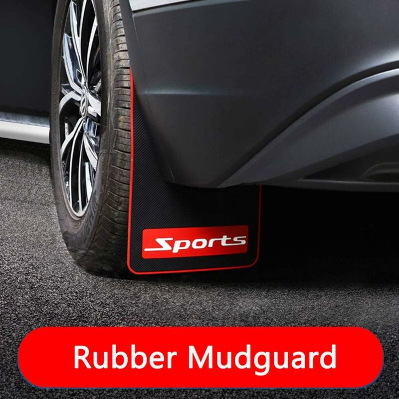 Car Mud Flaps Soft Material Universal Fit Black Rubber Splash Guards Mudguards No Collision Universal 17" X 9" X 0.2" โ image 2