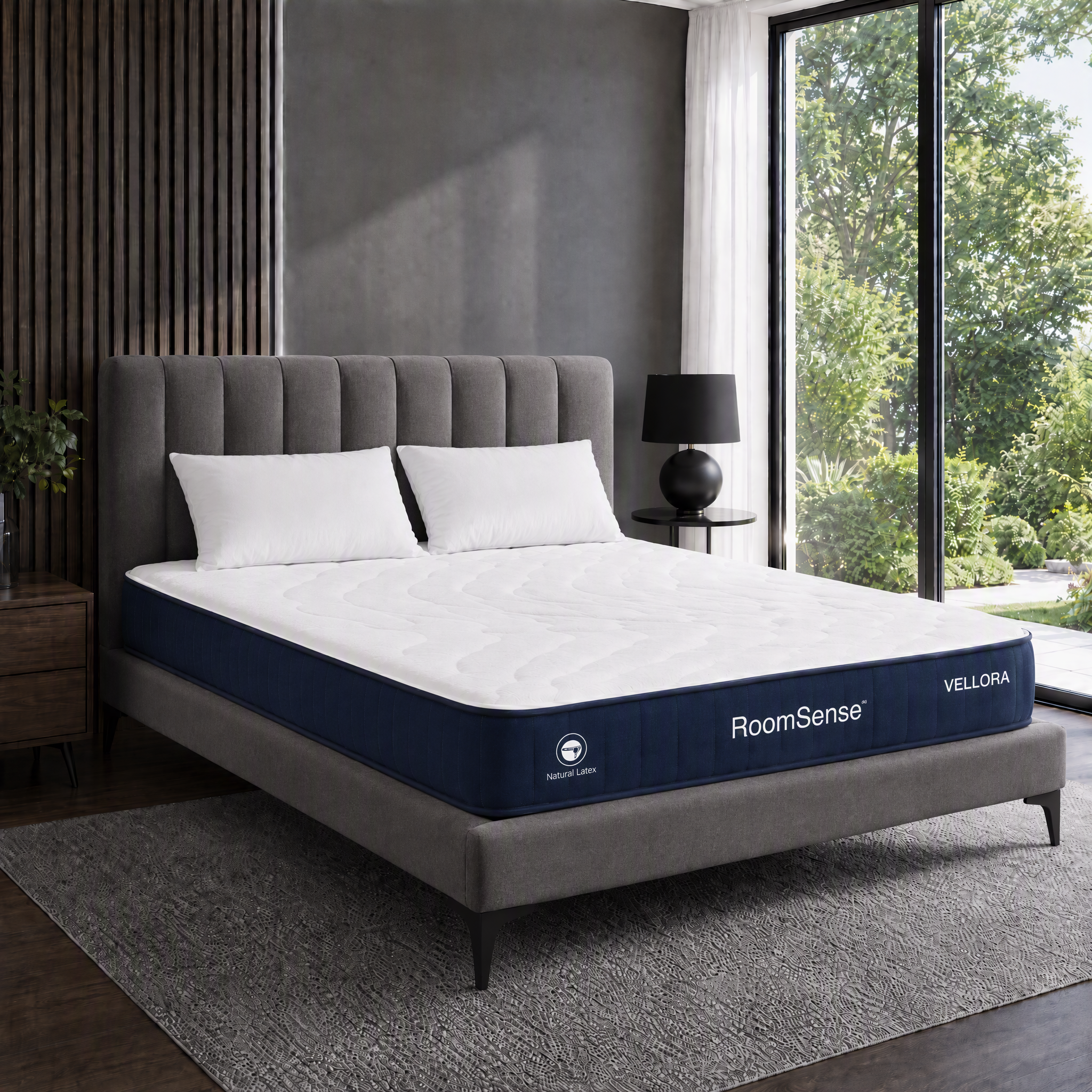 RoomSense Queen Mattress, 30cm Medium Firm Hybrid Mattress with Latex Lumbar Support for Back Pain Relief, Pocket Spring Mattress Queen Size in a Box