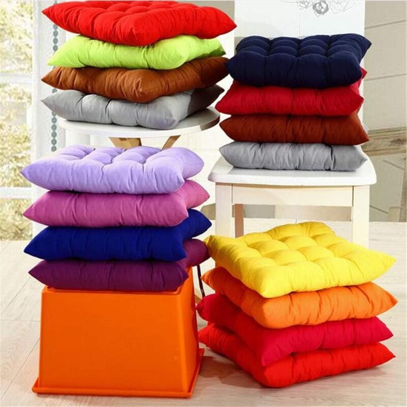Square Chair Cushions 40 × 40 Quilted Carpet Home Decor Colorful Comfortable Indoor Outdoor Gray — image 2