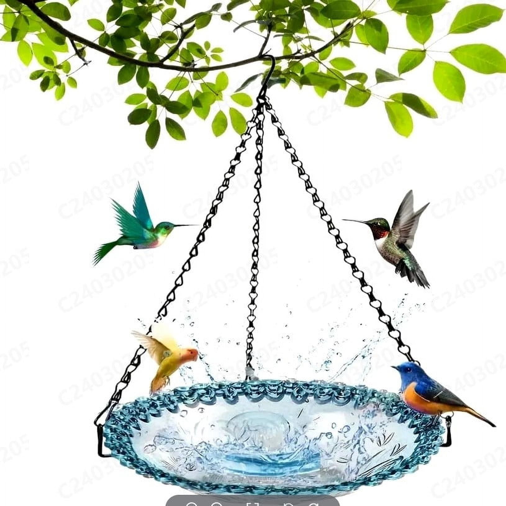 Bird Feeders for Outdoors Hanging Bird Feeder Wild Birds Feeder, Birdfeeders Outside Hanging, Wild Small Large Bowl Feeders for Garden (Diameter 15.7", Hight — image 4