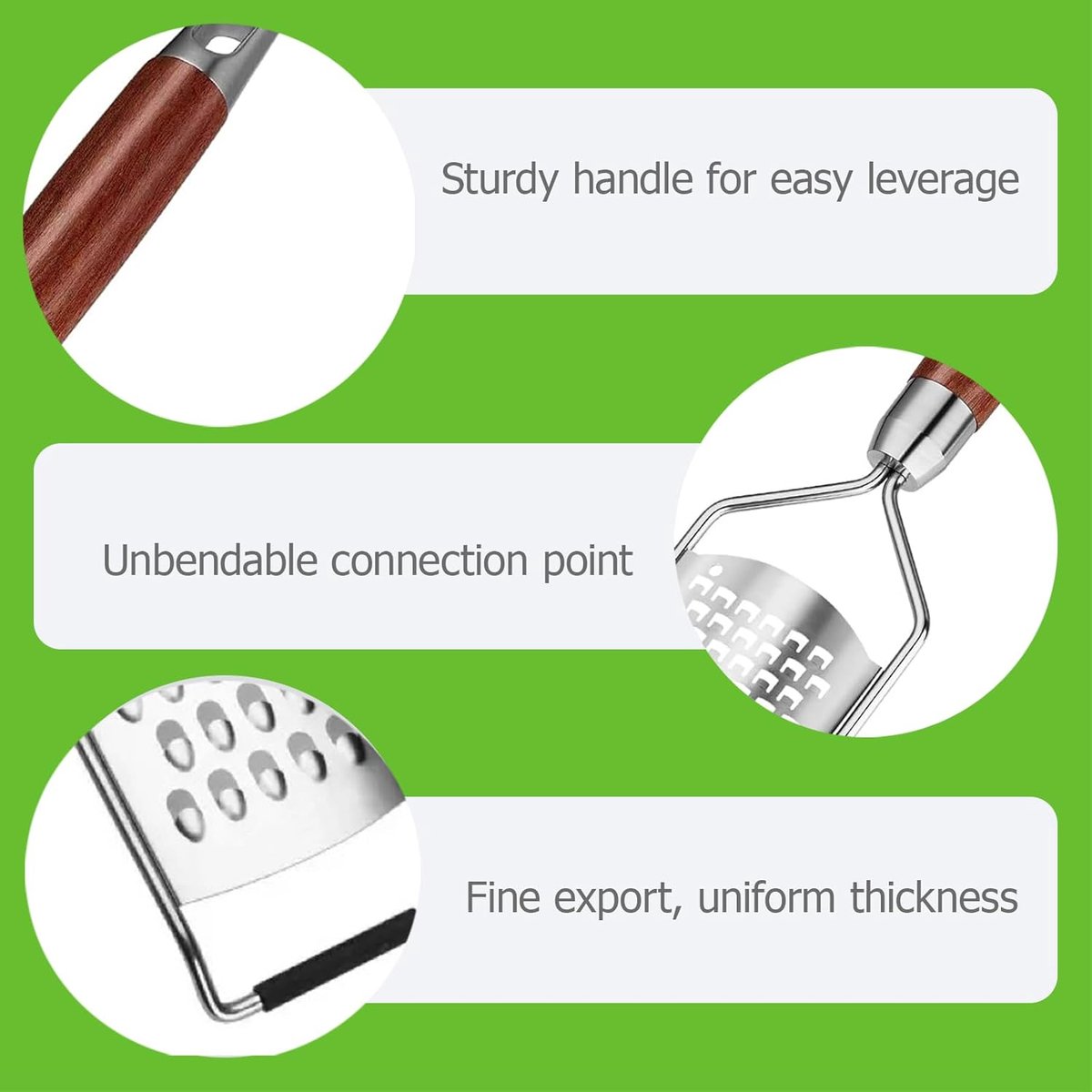 Cheese grater - Grater with handle - Easily grates lemons, vegetables, and cheese - Convenient to use — image 4