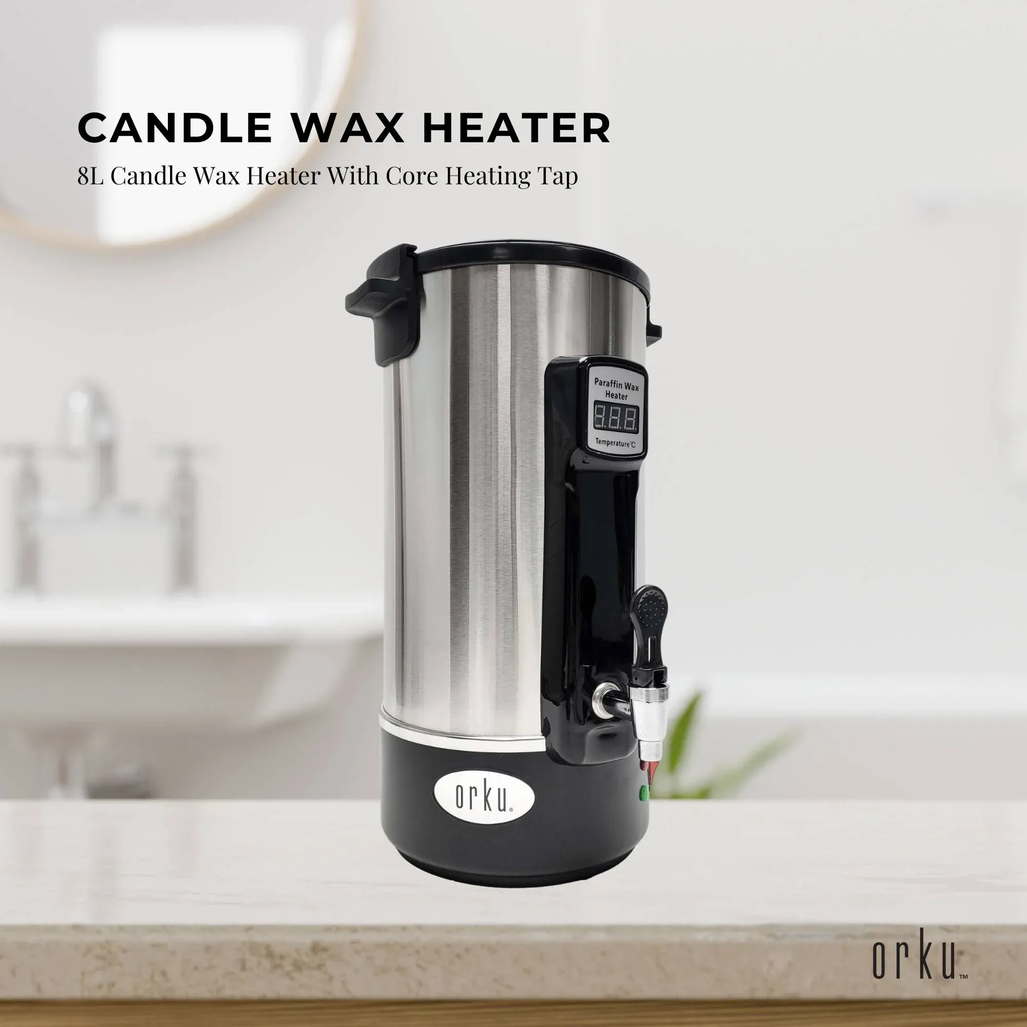 8L Orku Candle Wax Heater With Core Heating Tap - Electric Warmer Melter Pot โ image 2