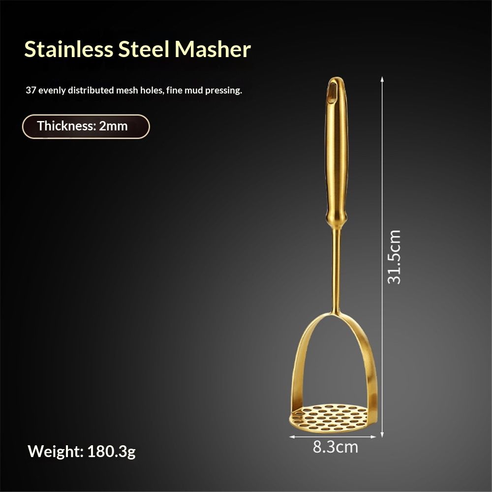 Potato Masher, Dual Arc for Easy, Labor-Saving Mashing, Stainless Steel, Sturdy and Durable One-Piece Potato Press, Dishwasher Safe, for Potatoes and — image 5