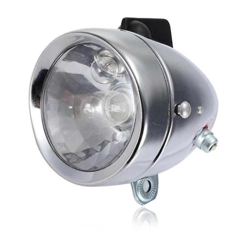 Bike Light Set, Cycling Dynamo Powered Headlight And Bike Tail Light(silver) — image 4