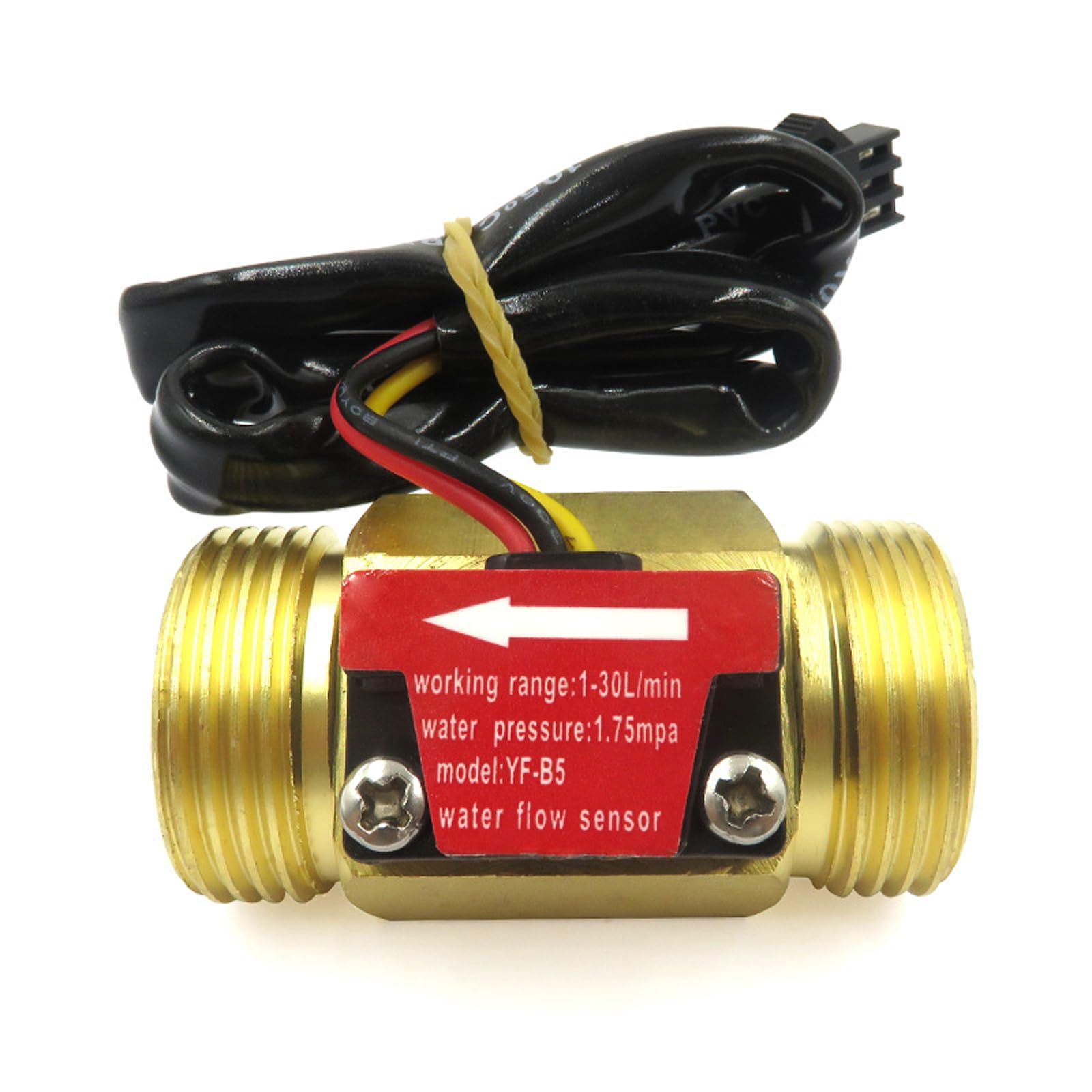 6-point water flow sensor Hall flowmeter water heater farmland irrigation flowmeter YF-B5 dual external teeth โ image 4