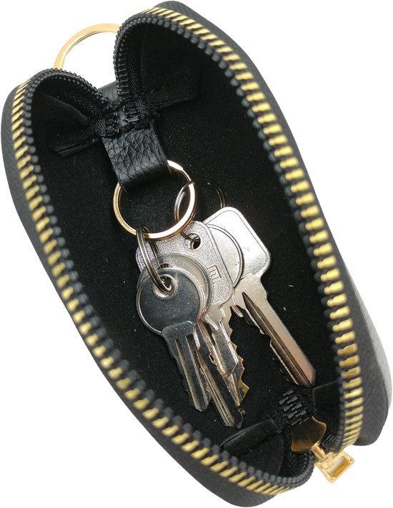 Mini Keychain Pouch/Coin Holder - Key Holder, Coin Organizer, Wallet for Women and Men, Keychain Protector (Black) โ image 4