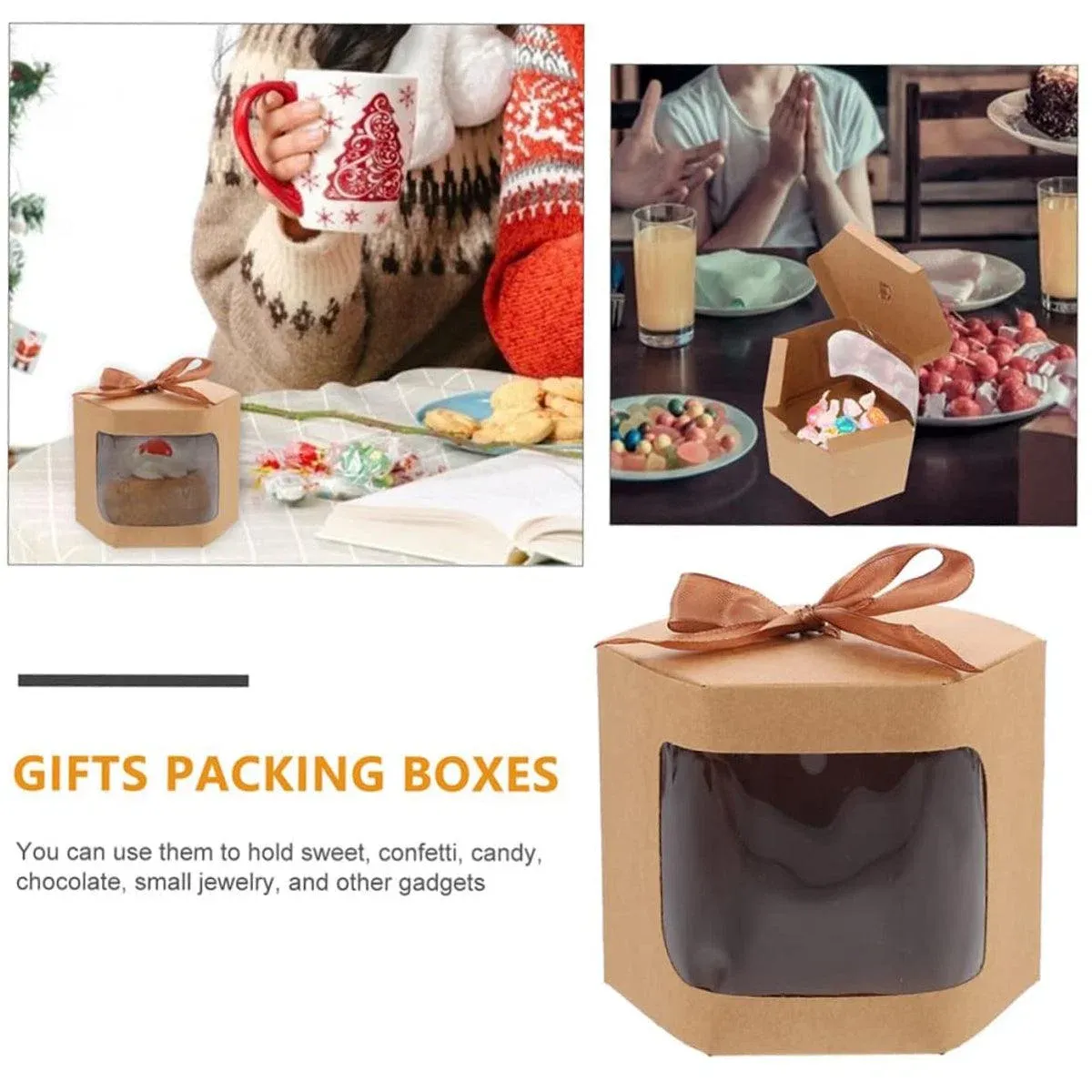 20PCS Small Gift Box Candy Storage Box Party Favor Treat Packaging Recyclable - White-S โ image 5