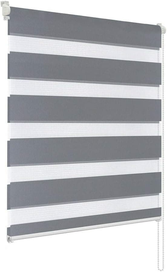 1 PC Zebra Blackout Roller Blind Sun Protection No Drill, 50 × 150CM, Gray — image 5