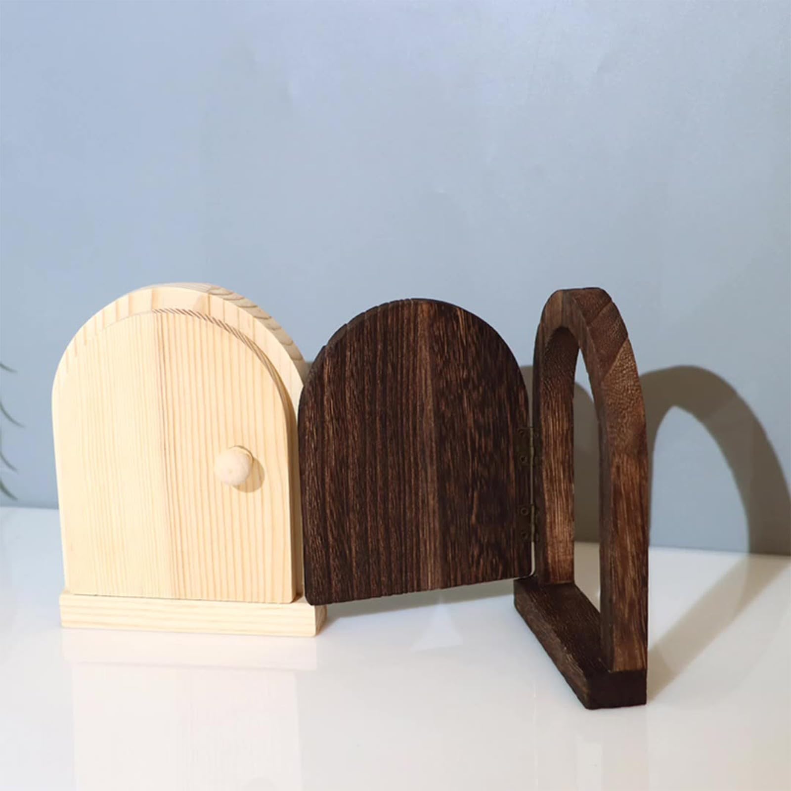 Elf Door - Tooth Fairy Door - Gnome Door Wood - Wall Decoration - Miniature - DIY Crafts - Wooden House - Interior Accessories - Fairy Tales - Decorative — image 6