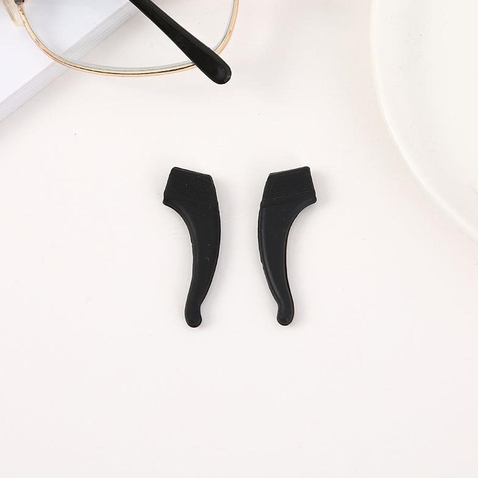 Cozy Home Non Slip Glasses Grips Retainer Anti Slip Ear Grips Hook Silicone Eyeglasses Ear, A Glasses Case Blue fixed glasses covers White — image 4