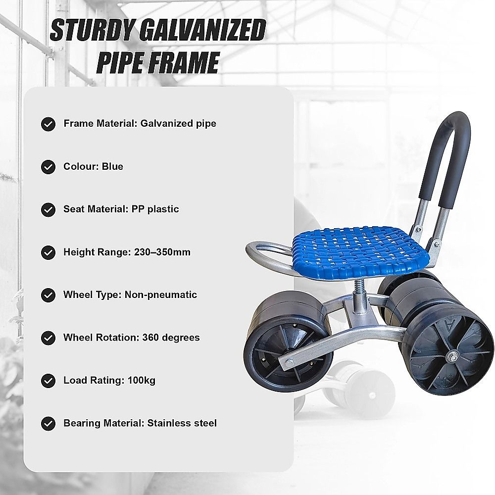 Gardening Seat Portable Height Adjustable Folding Stool With Kneeling Pad For Comfortable Garden Work โ image 5
