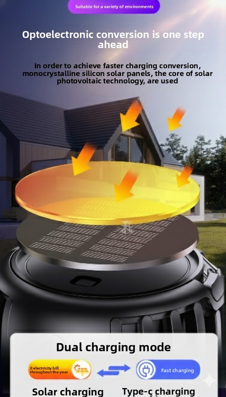 Solar Bug Zapper & Camping Light - 2000V Electric Mosquito Killer with Type-C USB Charging - Portable Insect Trap for Outdoor Patio Garden & Camping — image 2