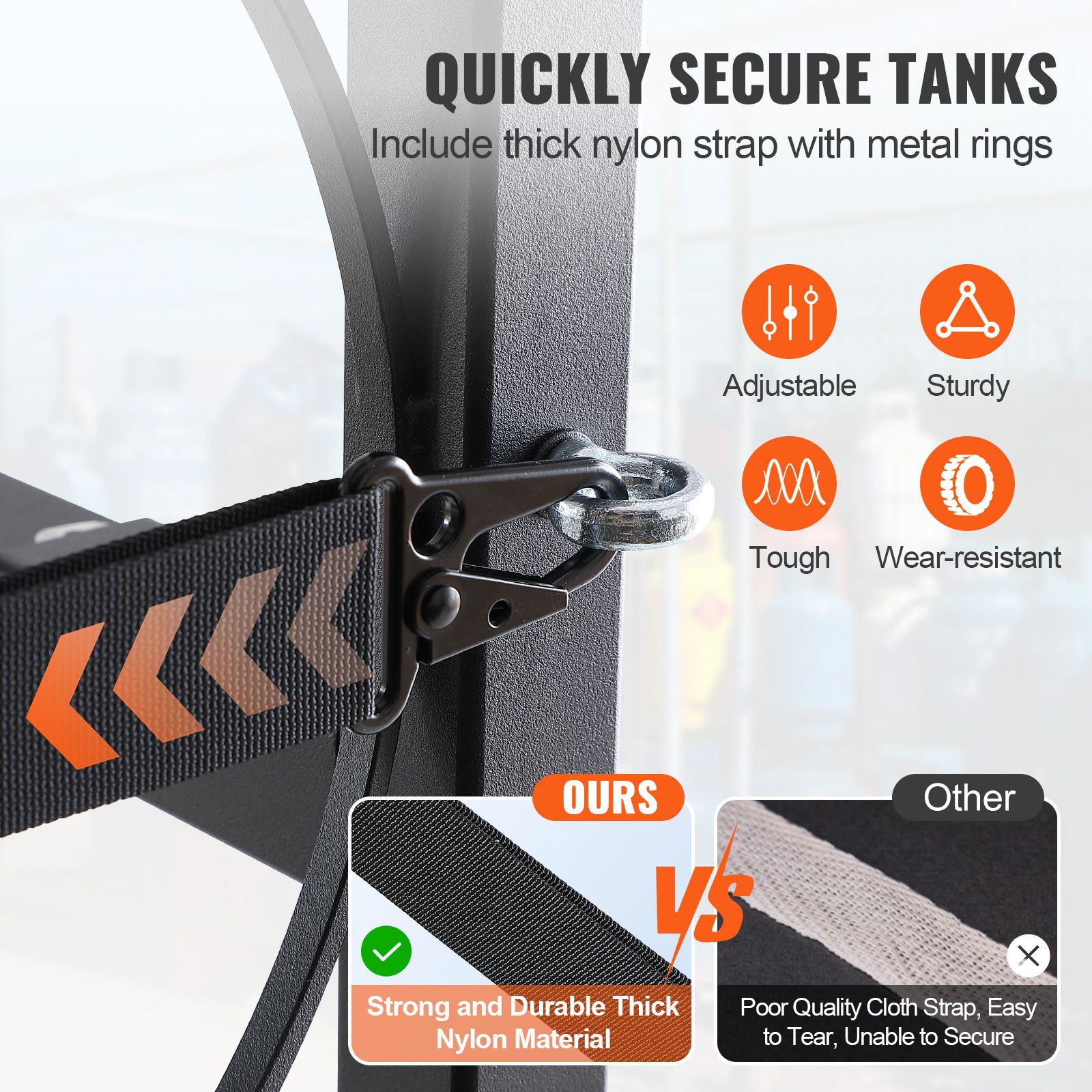 Refrigerant Tank Rack, with 3 x 30lbs and Other 3 Small Bottle Tanks, Cylinder Tank Rack 12.79x12.99x47.12 in, Refrigerant Cylinder Rack and Holders for Freon โ image 5