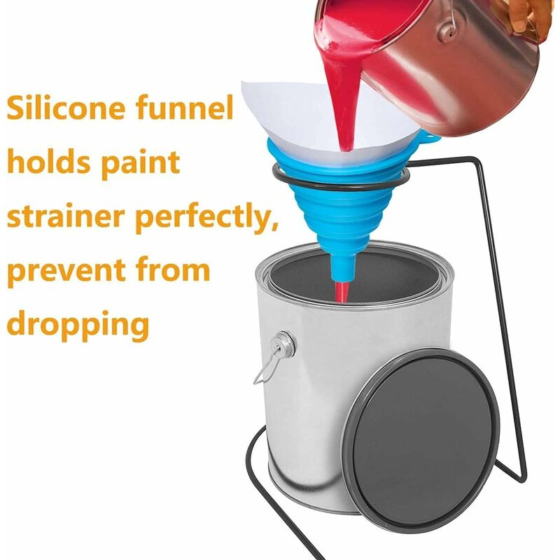 200 pcs Nylon Conical Paint Filter For Car Paint With Silicone Funnel Filter For Filtering Car Lacquers Industrial — image 3