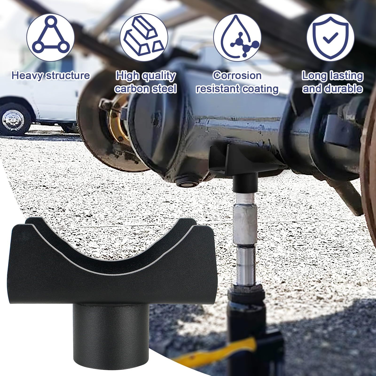 Bottle Jack Axle Adapter Lifting Saddle for 2.3.4"Round & 2.3.4" Square Tube,Bottle Jack Adapter Axle Saddle for Within Lifting Platform โ image 3