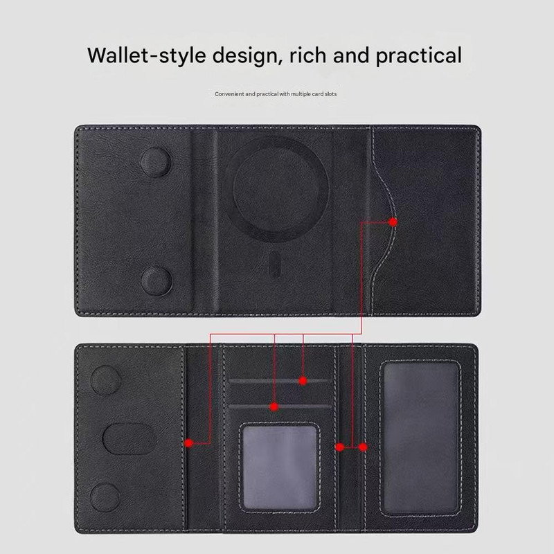 Dark Purple 3-in-1 Magnetic Wallet for MagSafe - Slim PU Leather Card Holder with Kickstand โ image 5