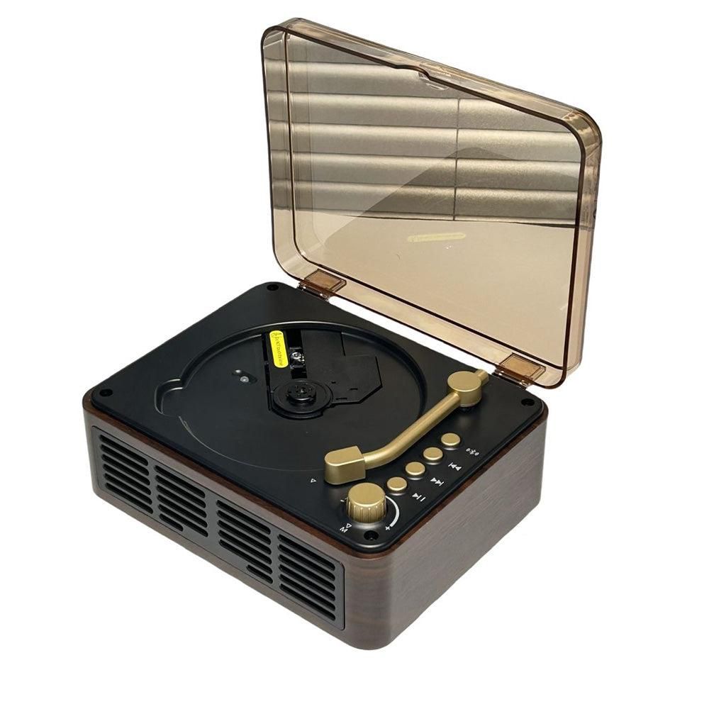 Retro CD Music Player with Bluetooth and FM Radio Multifunctional Home Audio System Brown — image 3