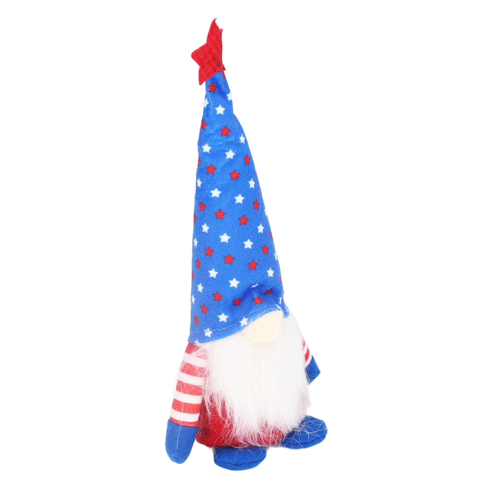 Independence Day Gnome Cute Handcrafted Beautiful Meaning Gnome Plush Decoration for Office Living Room Blue Star โ image 4