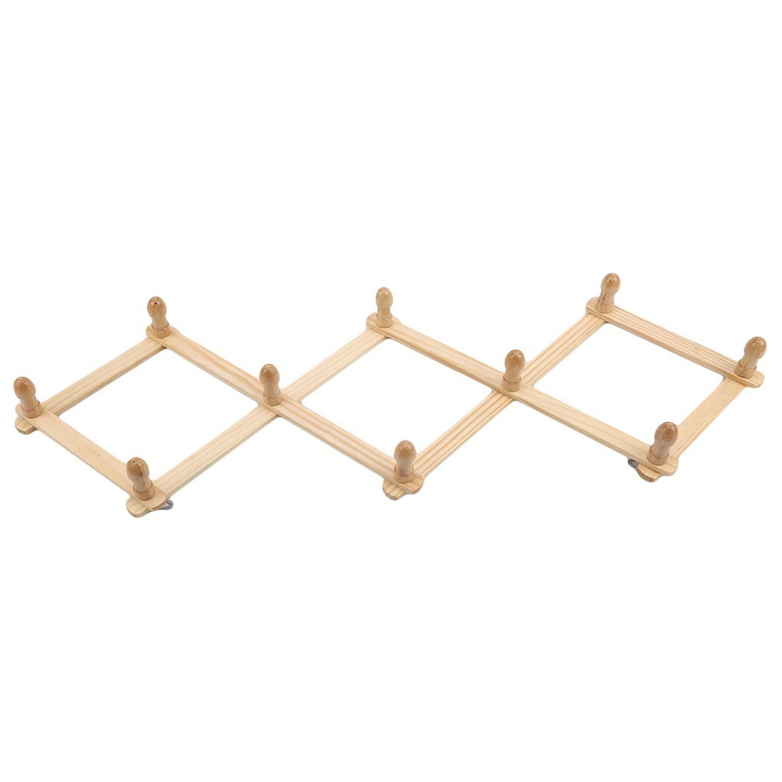 Telescopic Folding Coat Rack Wall Wooden Coat Rack for Hat Cap Belt Umbrella Drying Rack on the Wall, Telescopic folding wall-mounted coat rack Beige — image 4