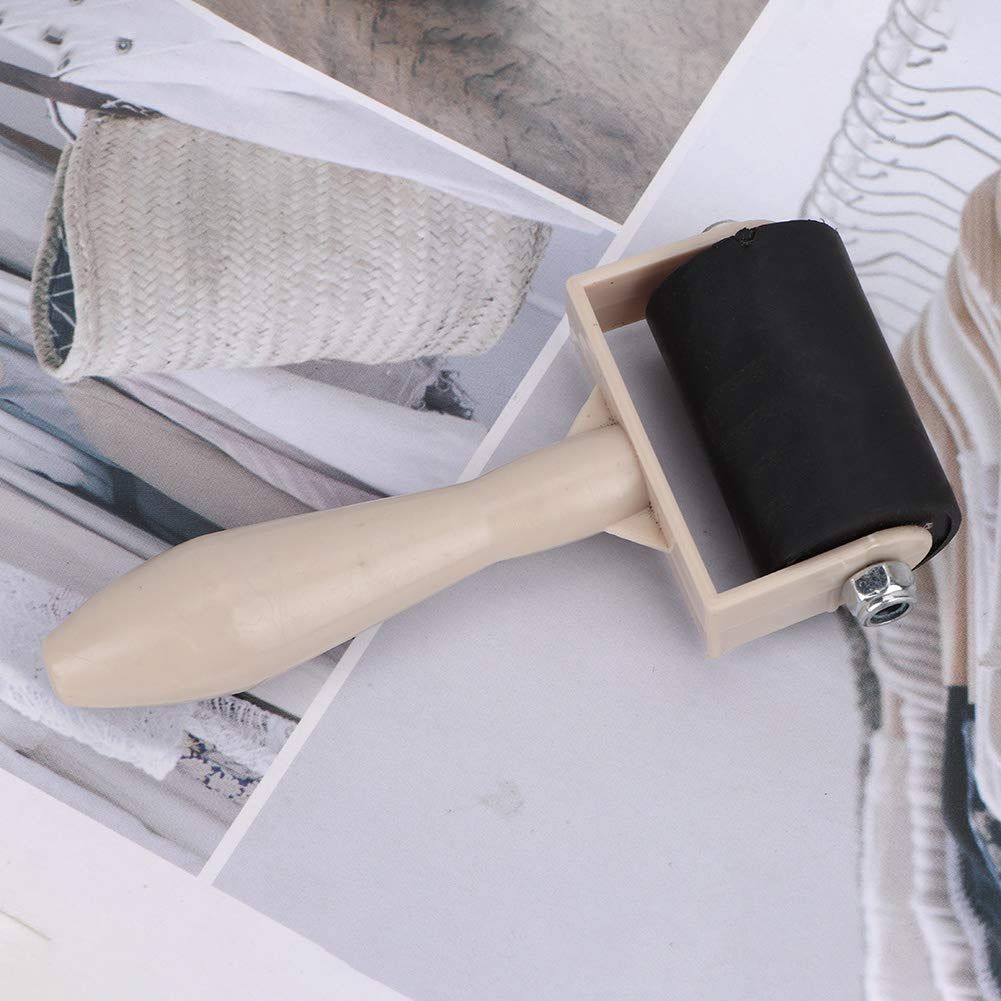 Brayer Roller for Crafts Rubber Glue Roller with 3.5Cm Rubber Handle Ink Print Making Brayer and Anti Slid Handle — image 5