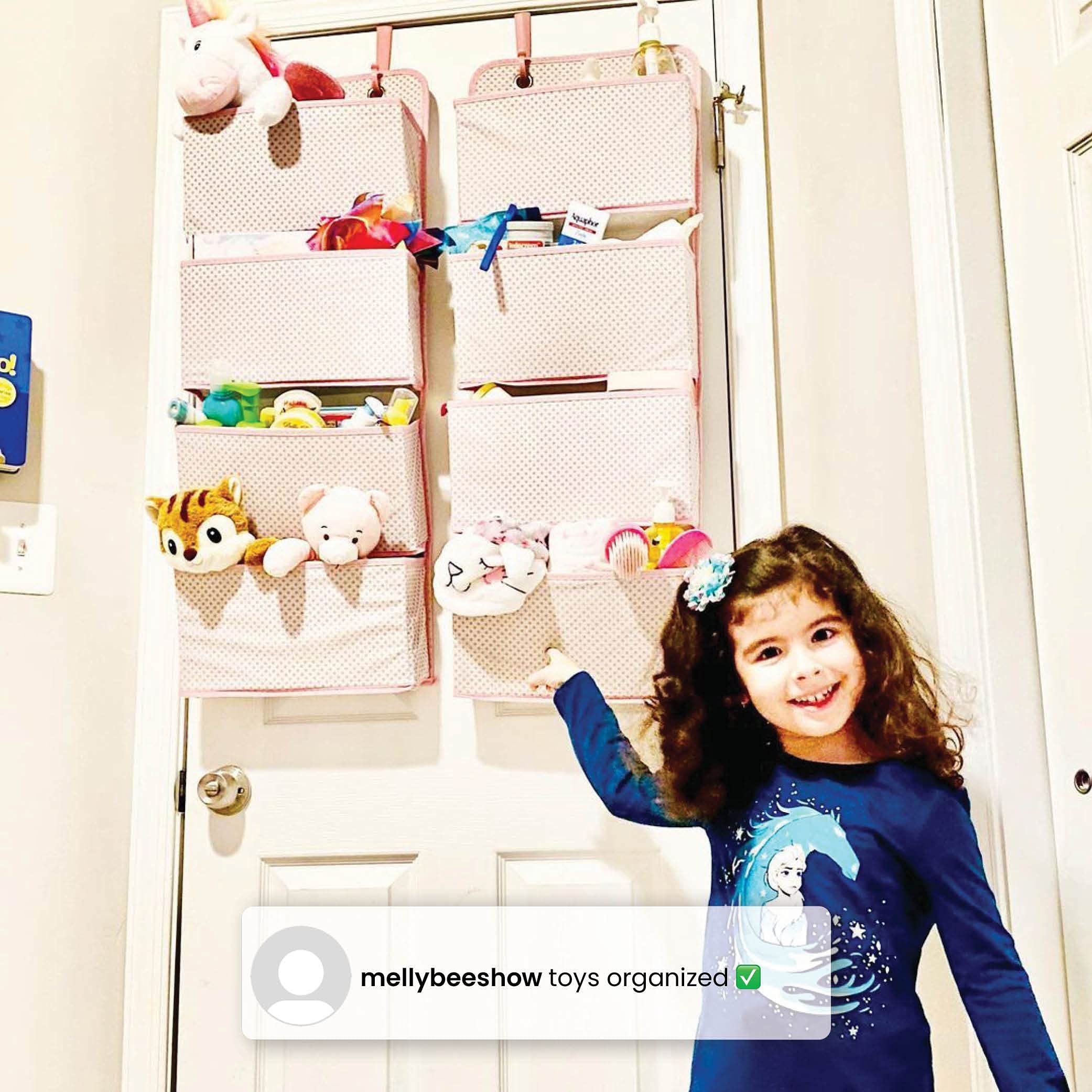 Children 4 Pocket Over The Door Hanging Organizer - 2 Pack, Easy Storage/Organization Solution - Versatile and Accessible, Beige — image 5