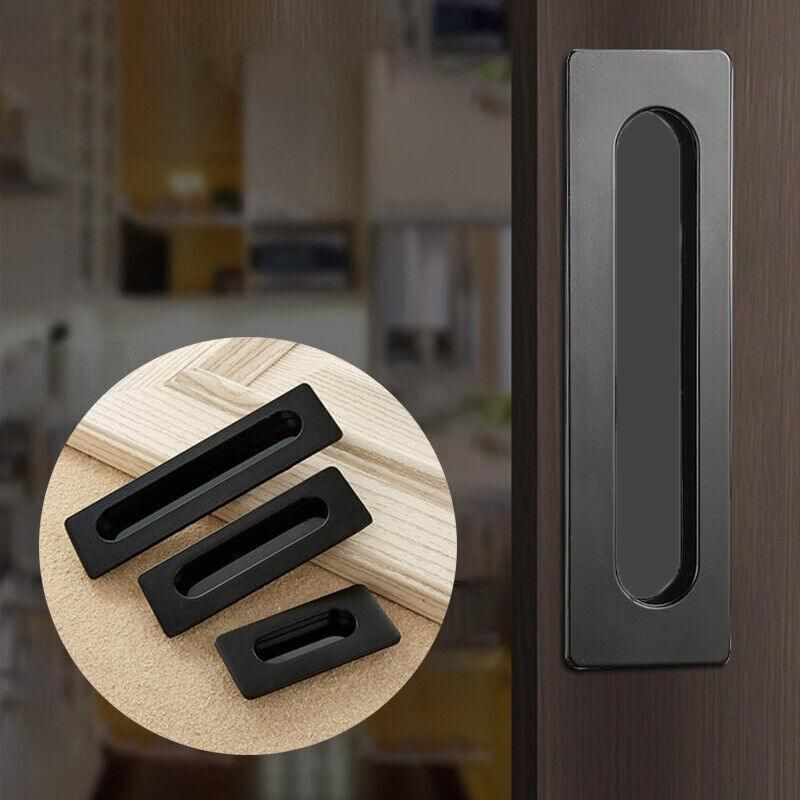 Matte Black Flush Pull Handle for Sliding Door Cabinet Drawer Kitchen Furniture - 96MM — image 6