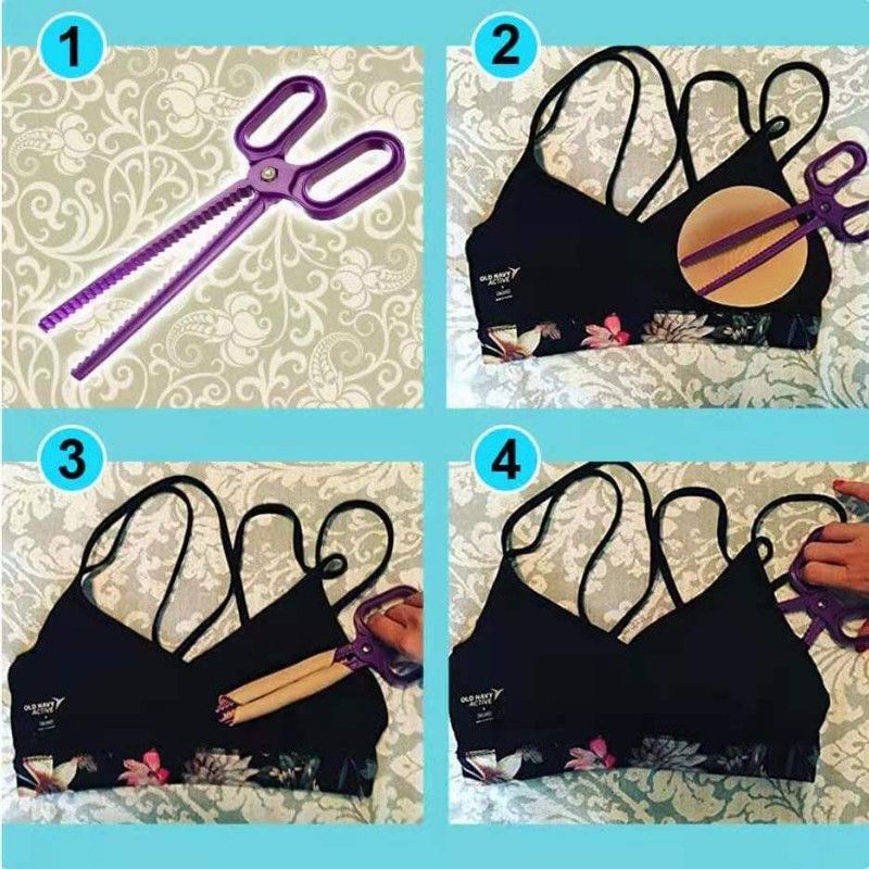Scissor Style Bra Pad Removal Clip, Serrated Underwire Liner Tweezers for Swimsuit Bra Inserts Handy Tool-Black โ image 4