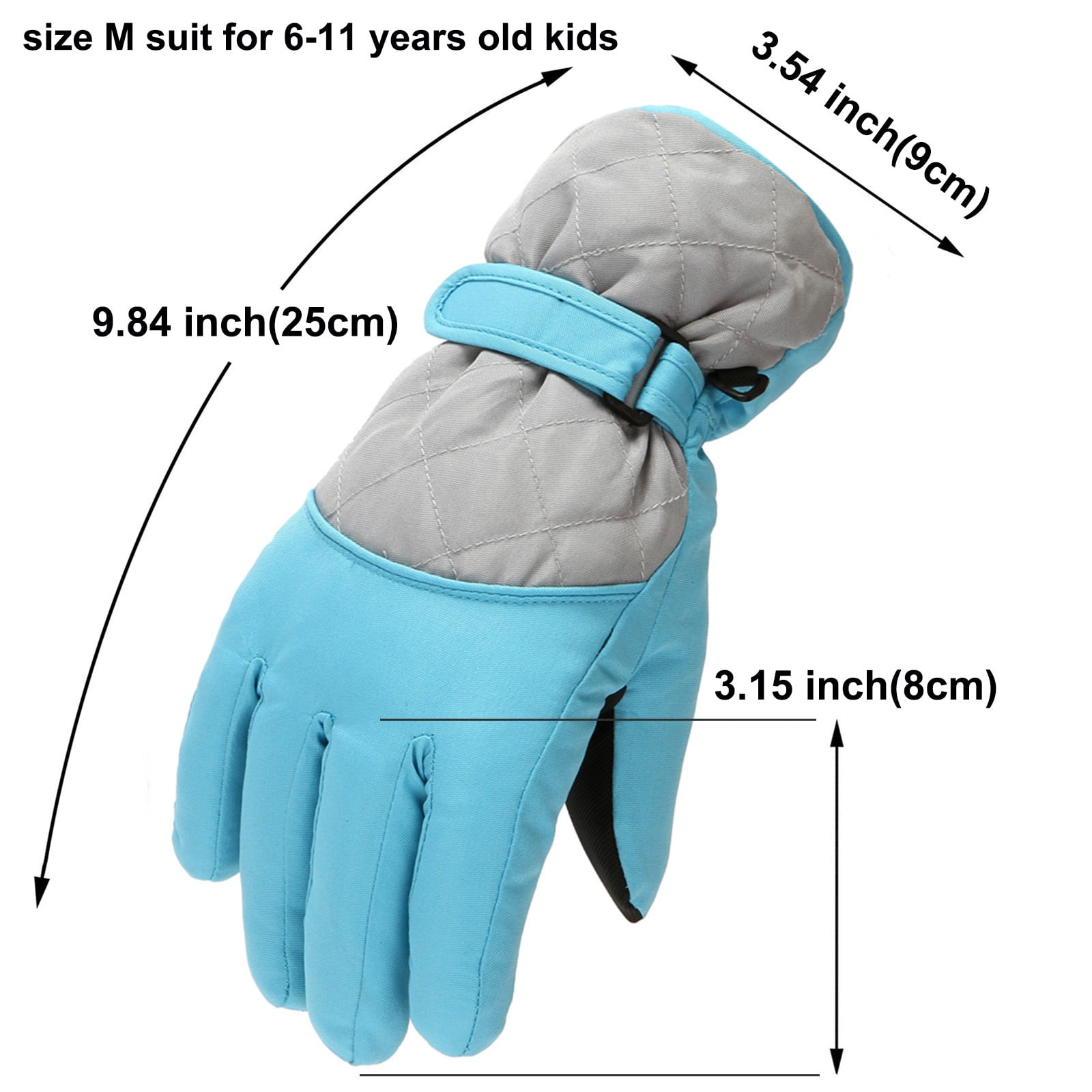 Gloves For Kids Toddler Skis Kids Gloves Winter Gloves Thick Gloves Stretchy Warm Gloves Boys Girls 6-24 Months 10-16 Year AHA2 kids snow gloves Pink — image 5