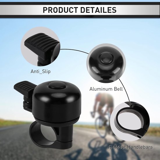 Bicycle Bell - Mountain Bike Vintage Mini Bicycle Bell - Loud - Anti-MTB Racing Bike Bell - Suitable for Children and Adults โ image 2