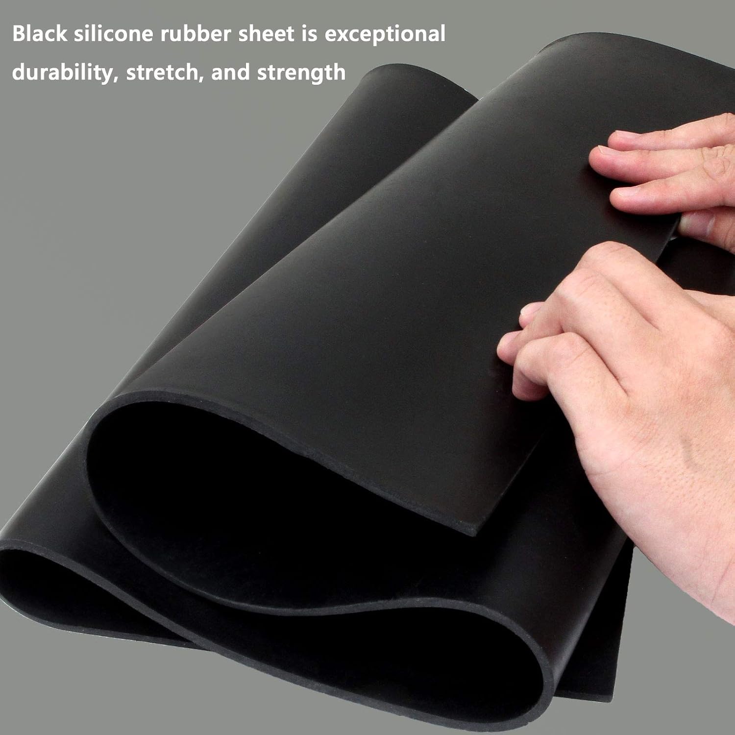 Neoprene Rubber Sheet 1/8" Thick x 16" Wide x 30" Long, Solid Rubber Sheets, Rolls & Strips for Gaskets Material, Pads, Crafts, Weather Stripping, Flooring — image 3
