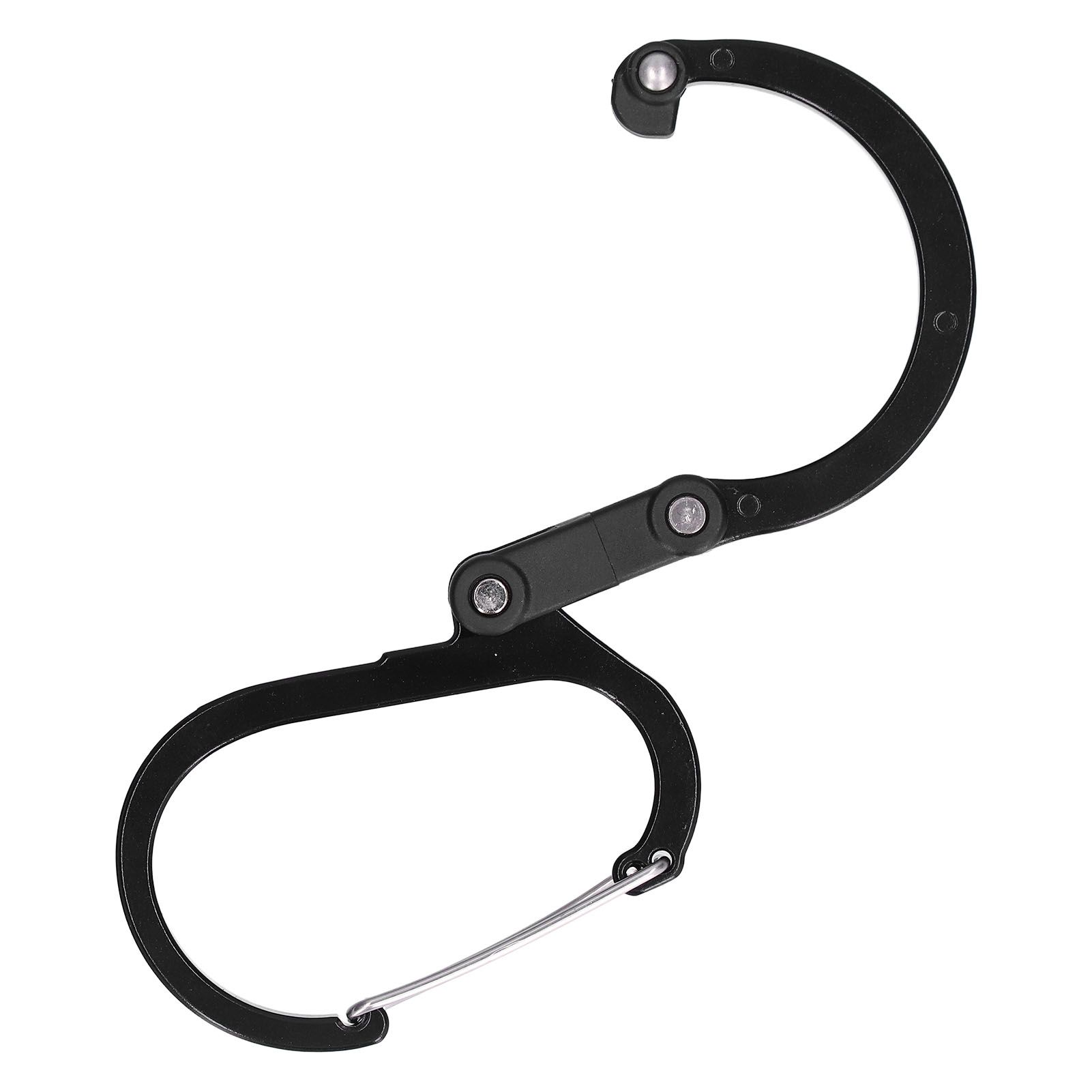 Climbing Carabiner D Type Carabiner Hook Aluminium Alloy Hanging Carabiner Clip for OutdoorBlack — image 3