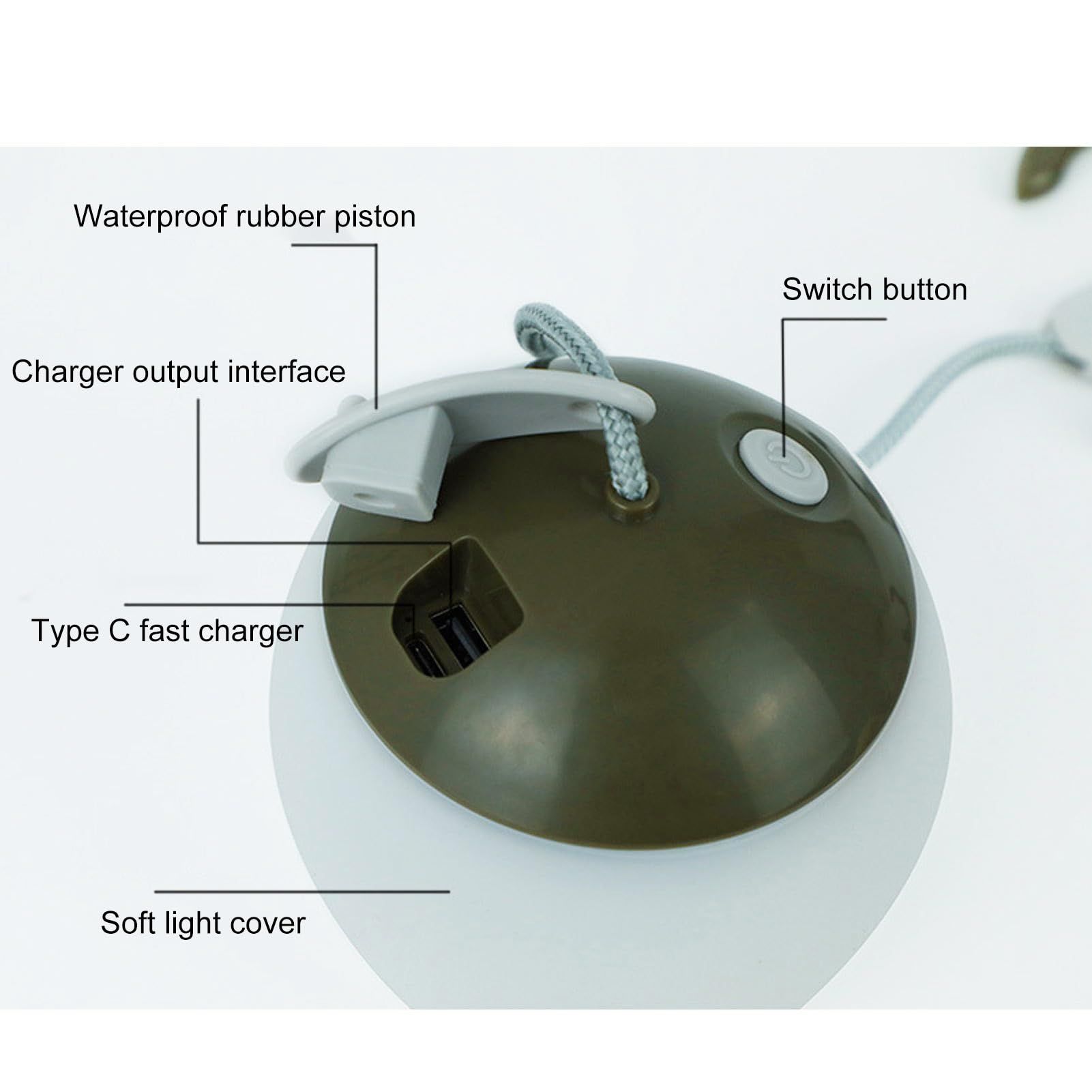 Camping Lantern, Retro Camping Torch Lamp, Length Adjustment Rechargeable Battery Camping Tent Decorative Lamp โ image 4