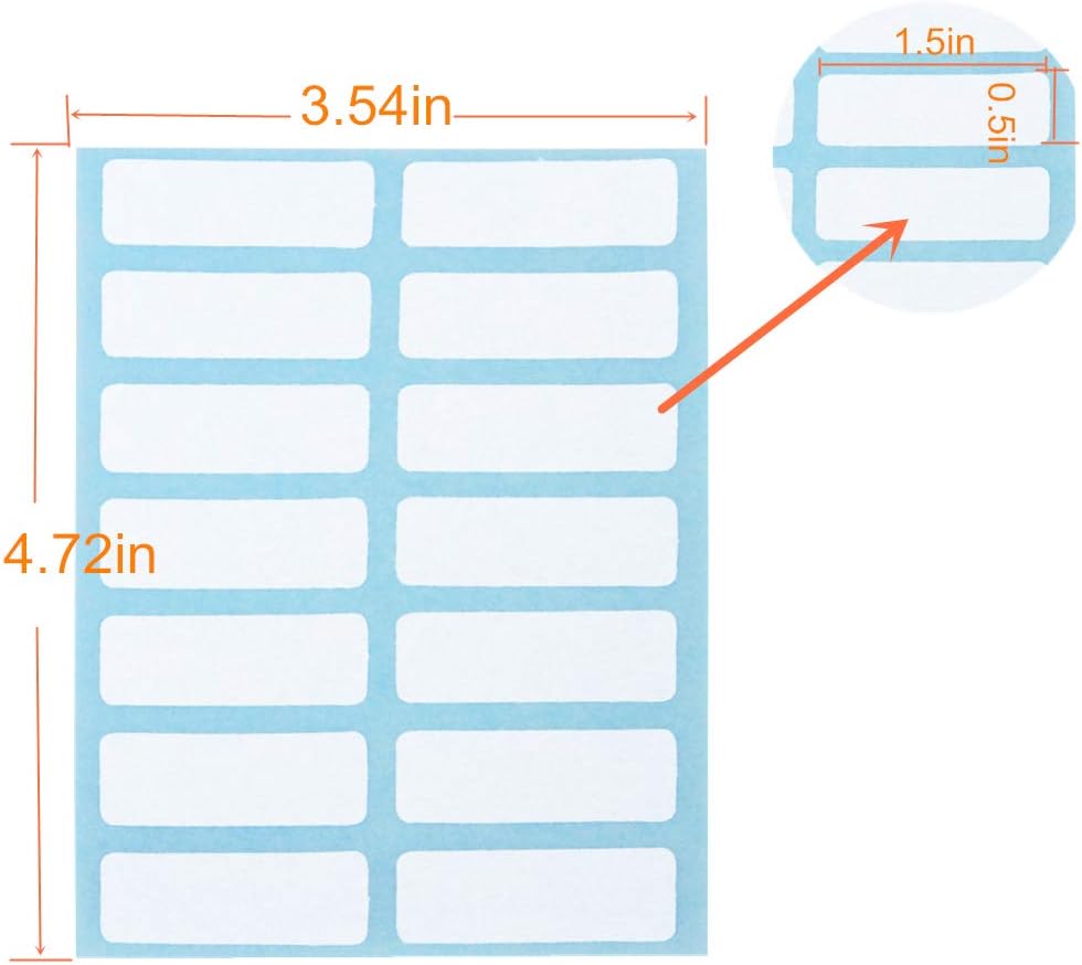 File Folder Labels Name Filing Envelopes Label Stickers, 0.5 x 1.5 in, Small Label Nametags for Jars, Bottles, Food Containers, File Folders (2 Pack) â image 3