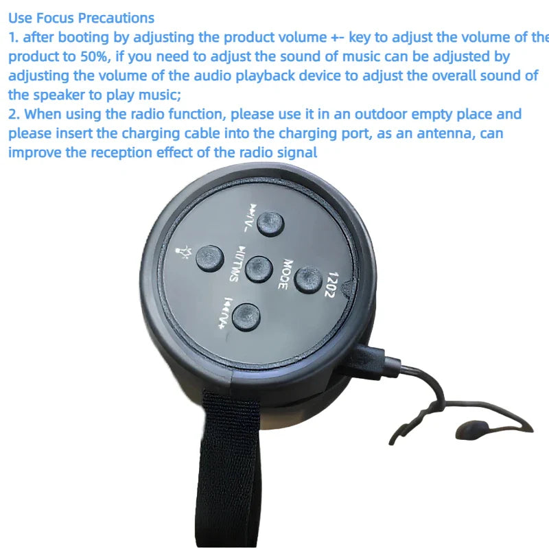 LED Lights Speaker with Powerful Bass Black — image 2