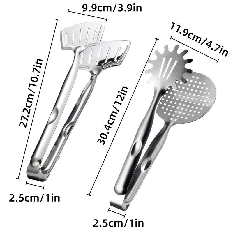 3pcs Stainless Steel Food Tongs Multifunctional Kitchen Cooking Serving Clips β image 3