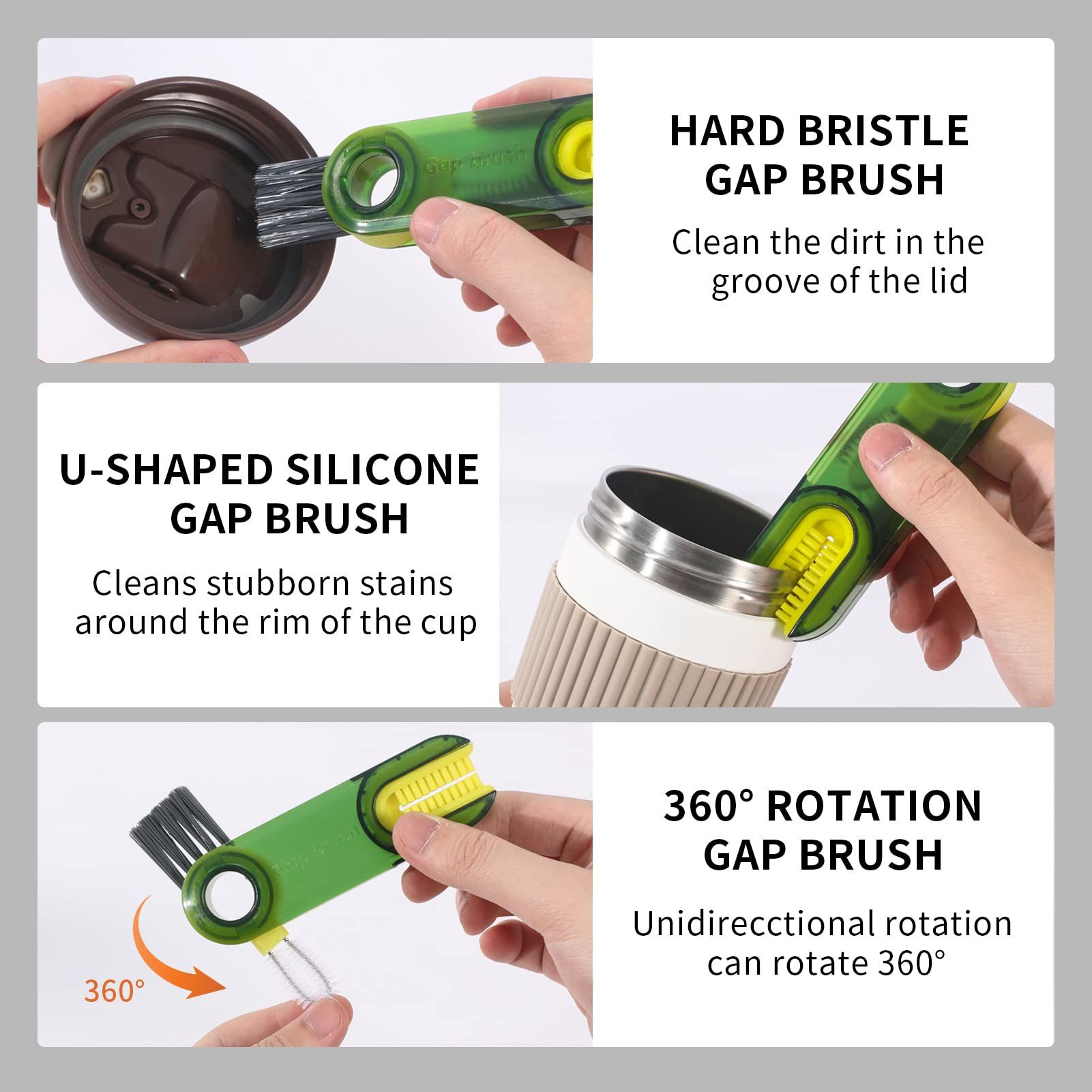 Cap Cleaning Brush Set Multi functional Bottle Brush Cleaner Micro Bottle Cup Cap Brush Straw Cleaning Tool — image 4