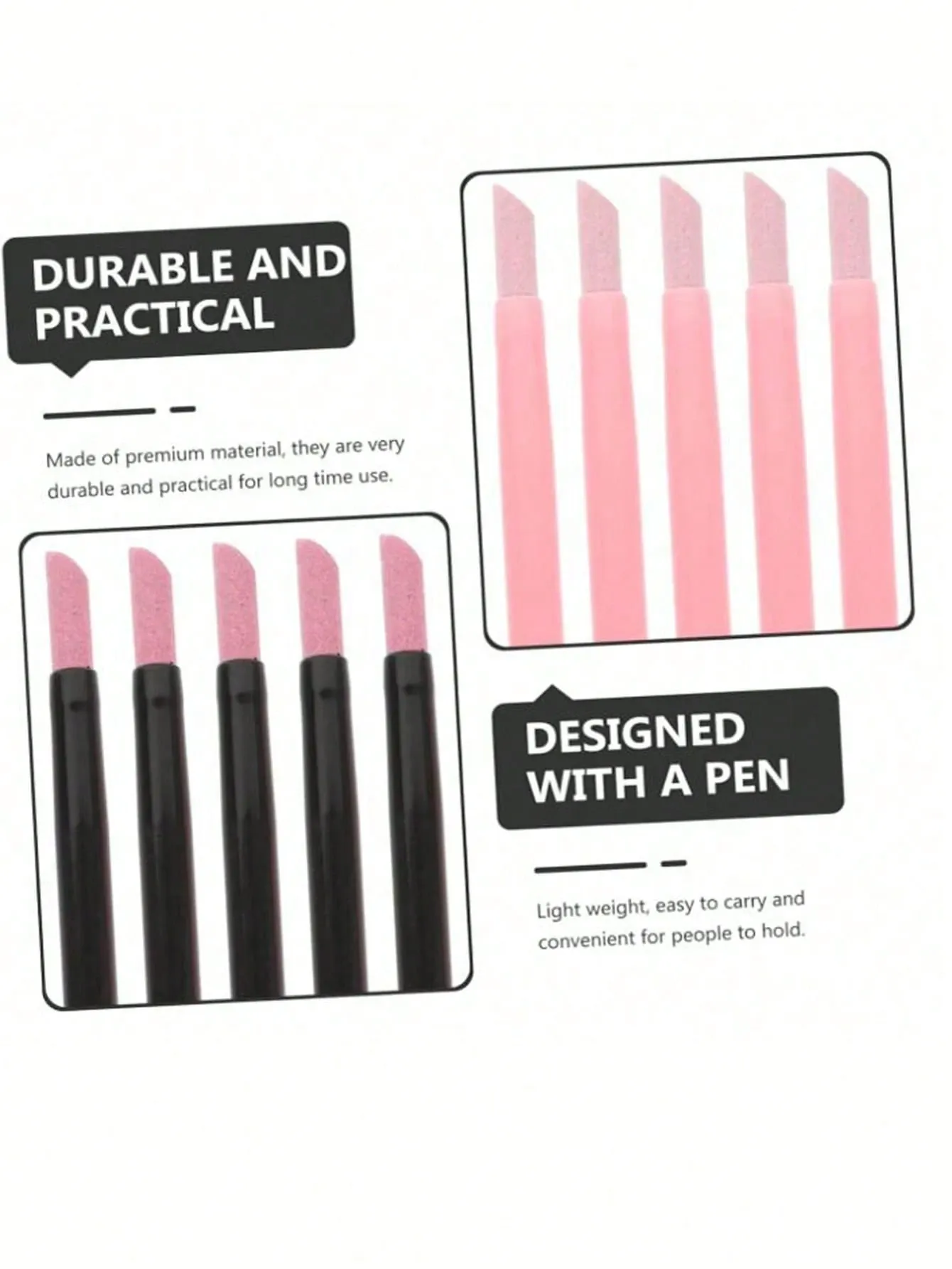 5Pcs Nail Art Tool Set 45 Degree Cuticle Remover Dead Skin Pusher Nail Buffer Polisher Pen Quartz Ceramic Head Manicure Pedicure Kit Home โ image 2