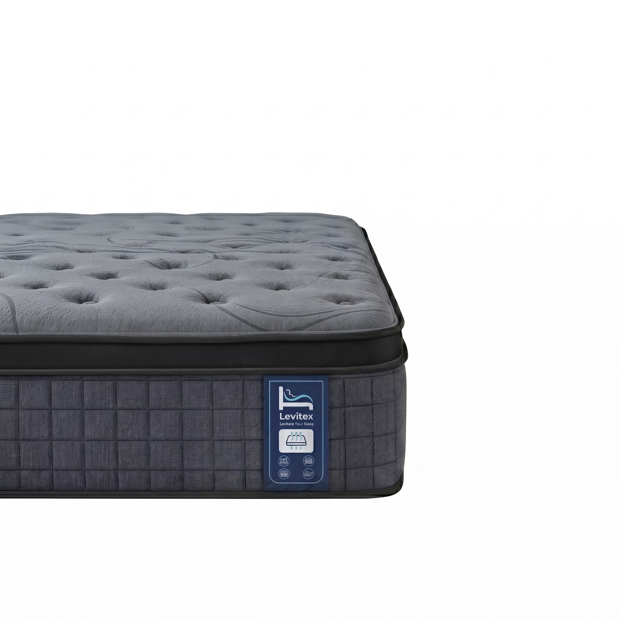 Levitex king Mattress 33 cm 7-Zone Pocket Spring 8.0 Extra Firm with Dual-Row Edge Support & Breathable Knit Cover — image 2