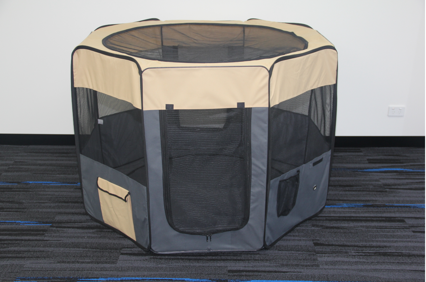 YES4PETS 75 cm Foldable Large Grey Dog Puppy Rabbit Soft Cat Cage Playpen Enclosure — image 5