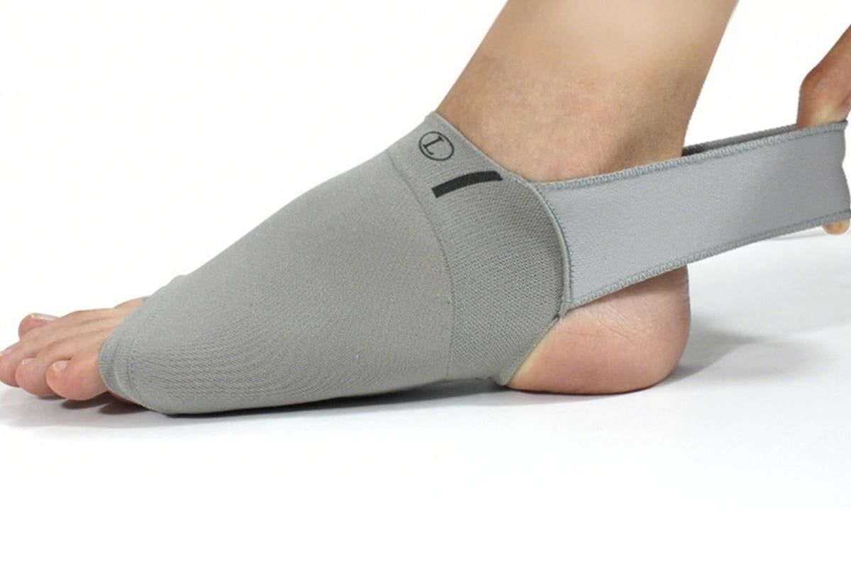 Arch Support Soft Pad Brace Sleeve Ankle Foot Wrap For Feet Flat - Grey β image 3