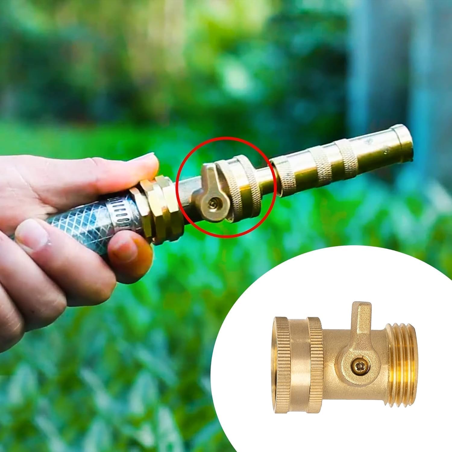Brass Garden Hose Shut Off Valve, 4 Pack Heavy Duty 3/4 Inch Solid Brass Garden Hose Shut Off Valve with 4 Extra Rubber Washers โ image 6