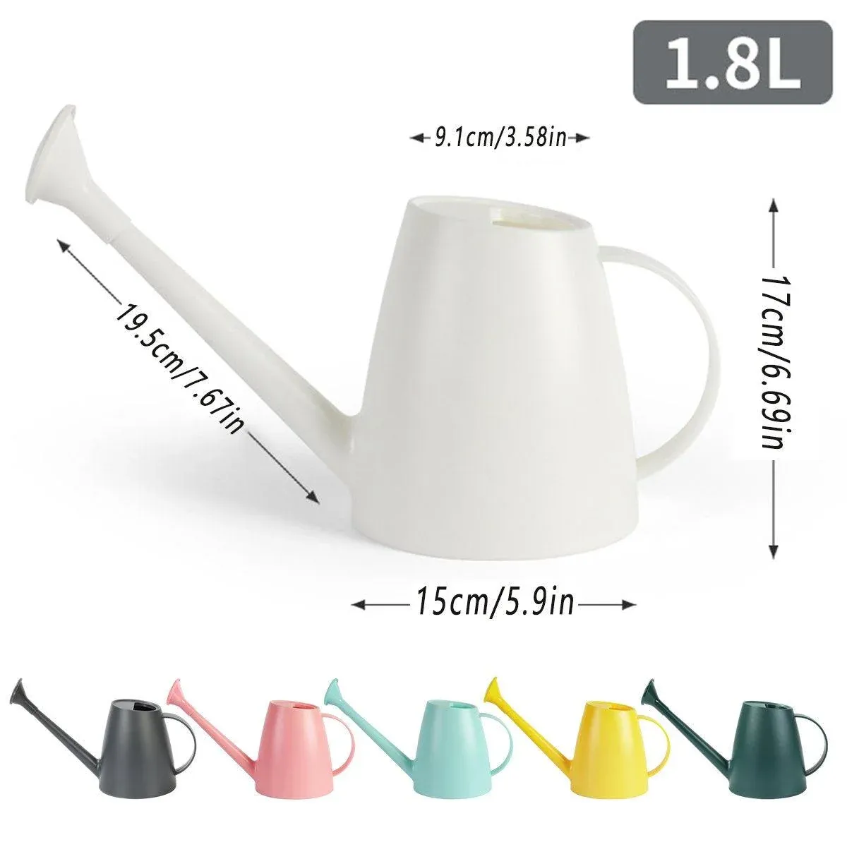 Long Spout Watering Can Garden Sprinkler Gardening Tools for Plants Flowers - Yellow — image 4