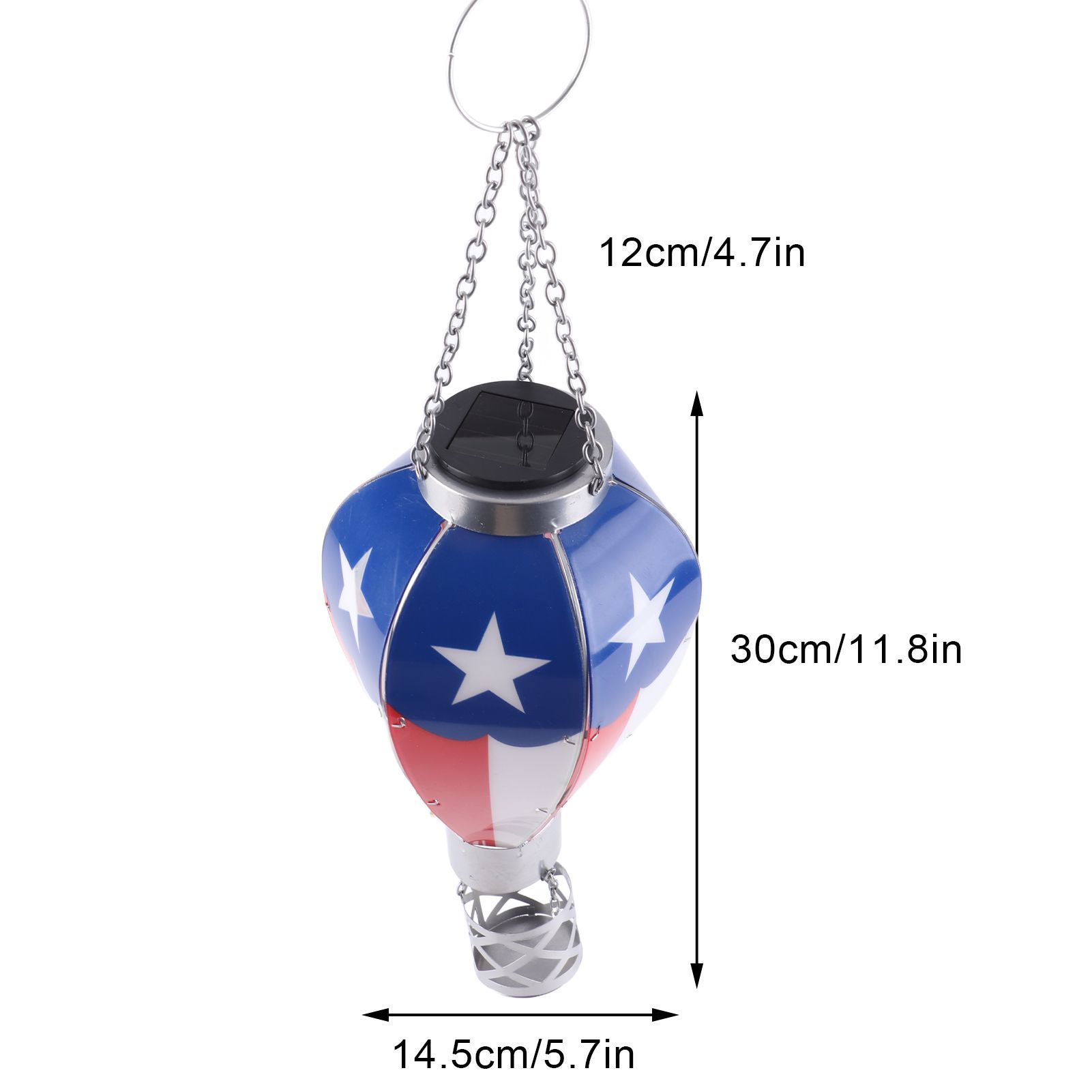 LED Solar Hot Air Balloon Lamp Garden Hanging Night Light for Outdoor Home Party Decor โ image 3