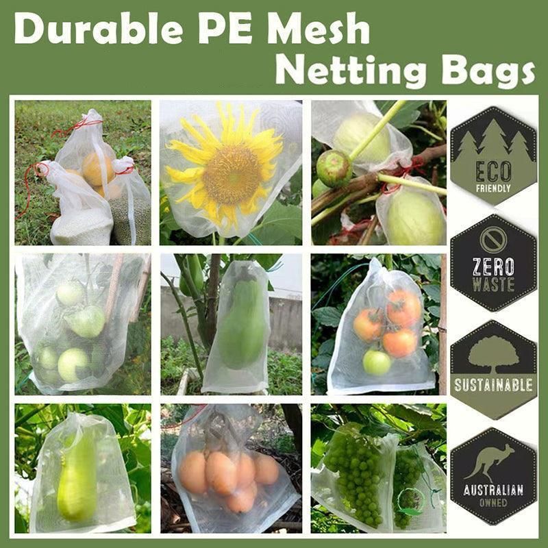 50X Fruit Net Bags Agriculture Garden Vegetable Protection Mesh Insect Proof - 45 × 30(50 PCS) — image 2