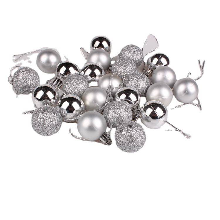 Plastic Christmas Decoration Balls 3cm 24 Pack Degree 3cm Rose Red 24 Pack โ image 4