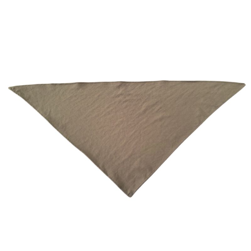 Hapet Dog Triangle Scarf Polyester Solid Color Khaki, set of three 64*45*45CM