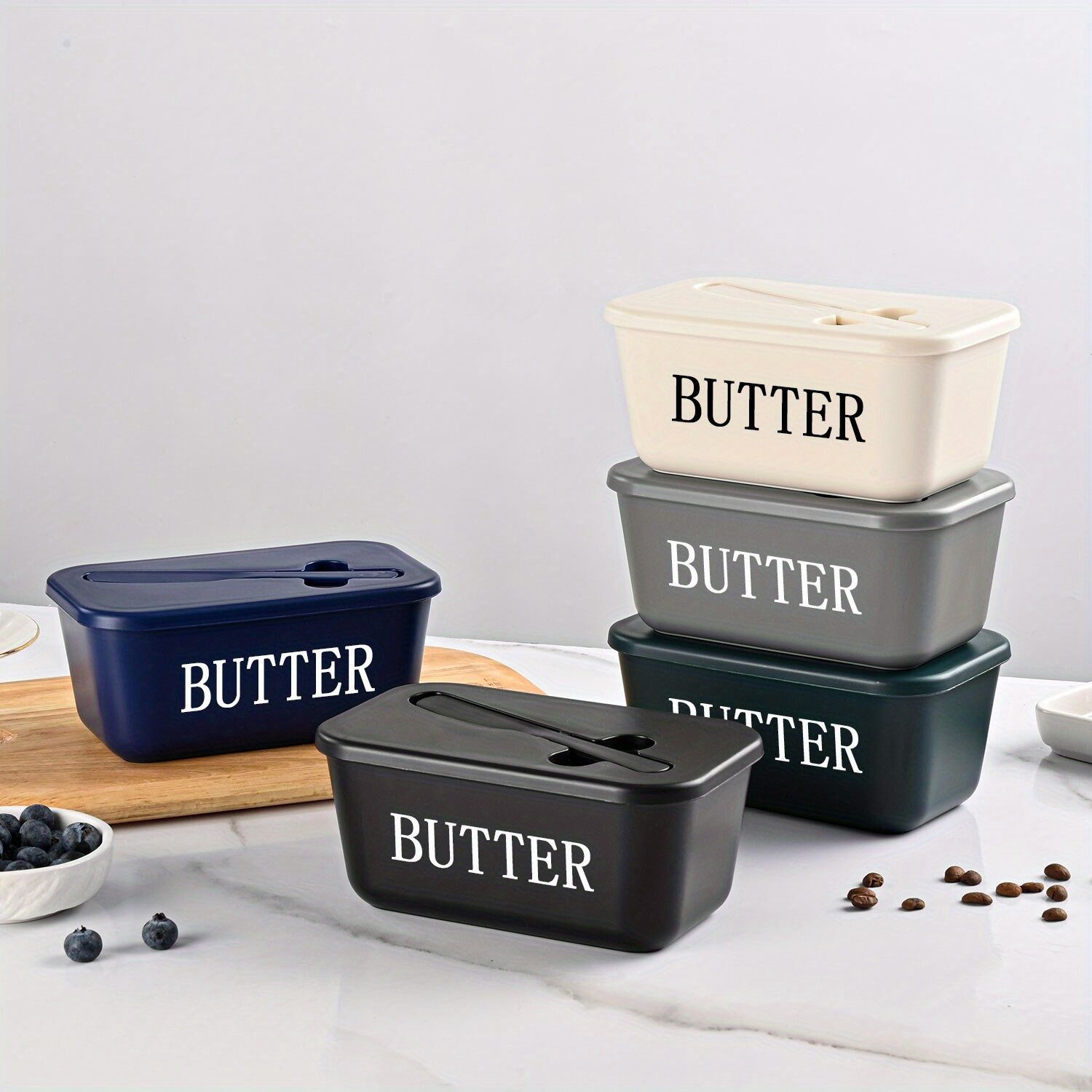 BLACK **Food-Grade PP Large Butter Keeper with Cutting Blade | Airtight, Drying-Resistant, Easy to Slice – Long-Lasting Freshness, Your Kitchen & Baking — image 6