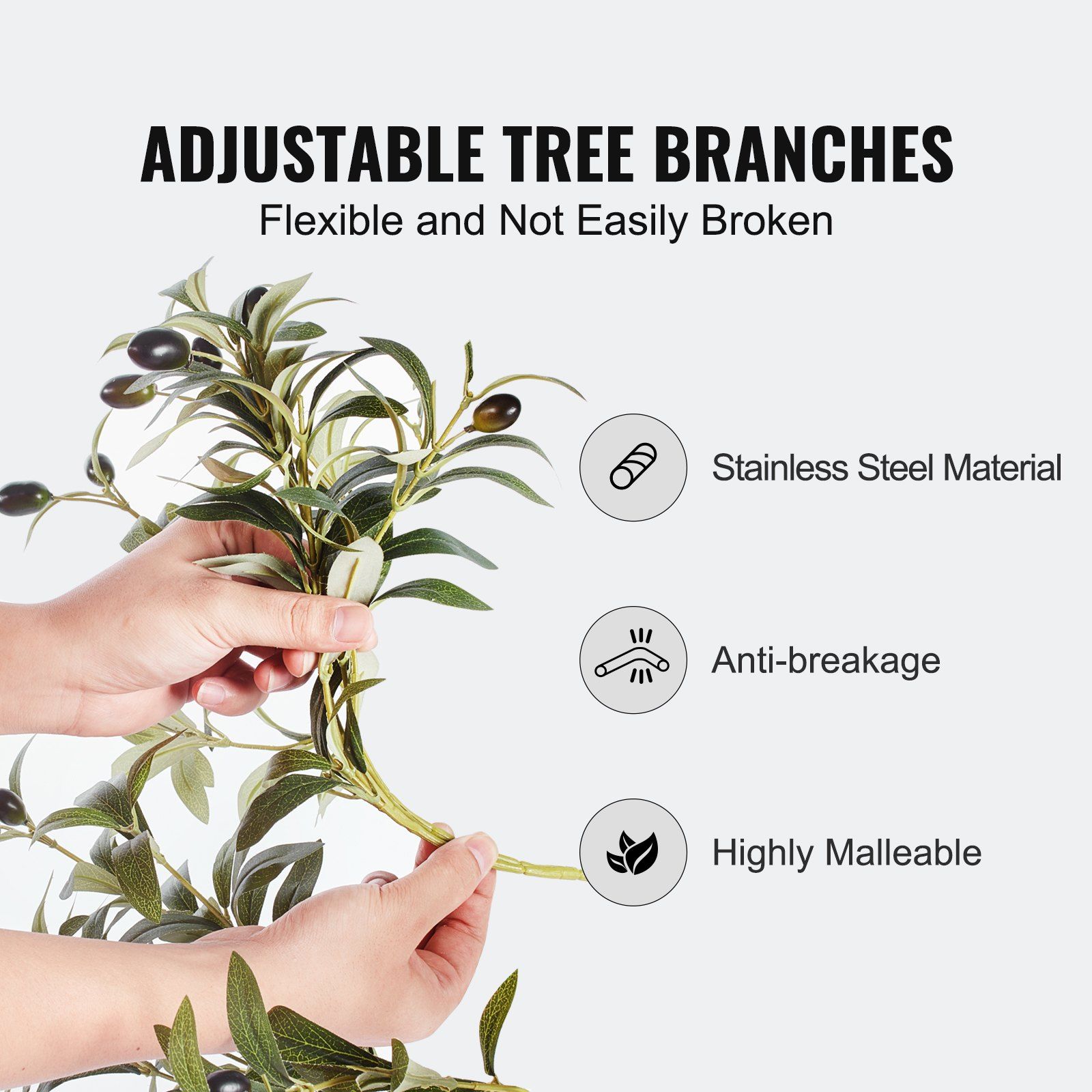 Artificial Olive Tree 155cm Tall Faux Potted Plant Lifelike PE Fake Tree with Anti Tip Protection Low Maintenance for Home Office Indoor Outdoor Decor — image 4